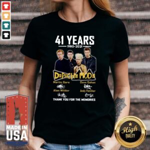 Alternative view of Nice 41 Years 1980 2021 DPCH MOD Thank You For The Memories Signatures Shirt