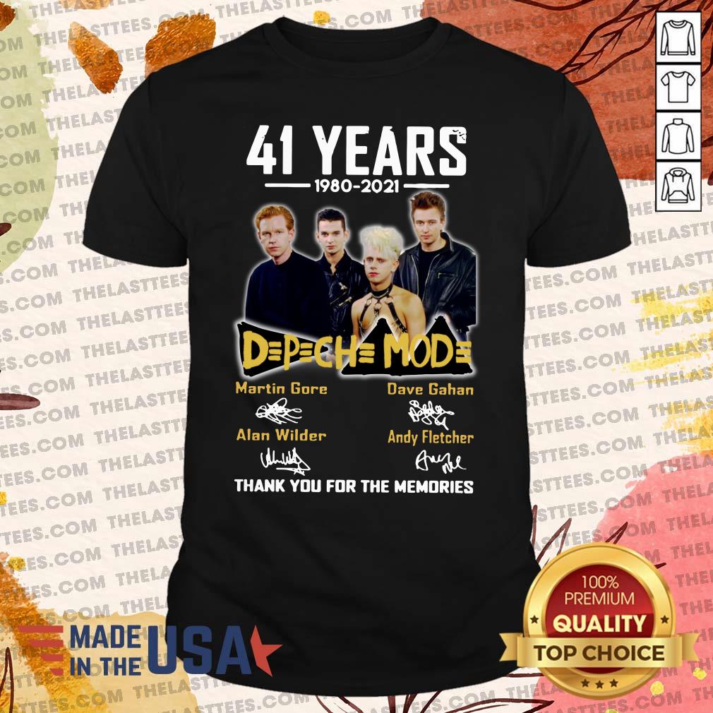 Nice 41 Years 1980 2021 DPCH MOD Thank You For The Memories Signatures Shirt