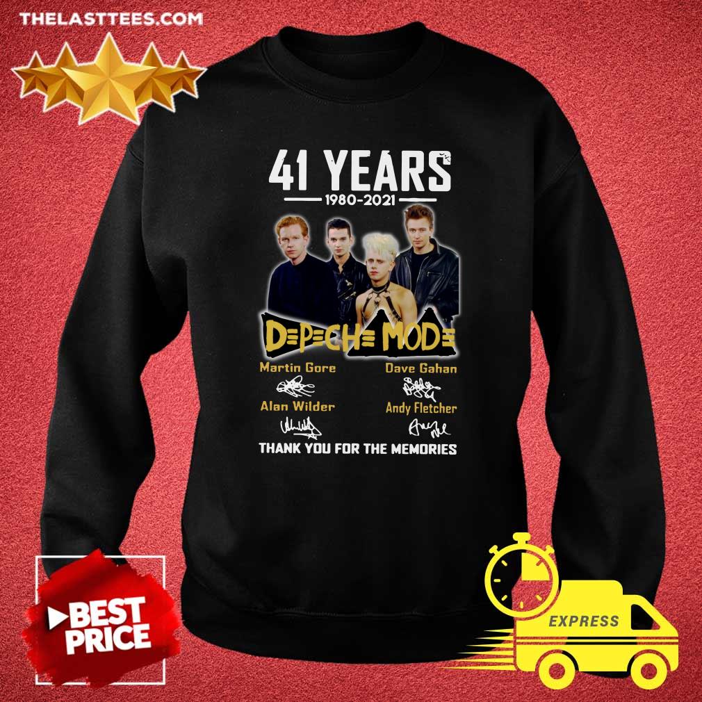 Nice 41 Years 1980 2021 DPCH MOD Thank You For The Memories Signatures Shirt - Image 4