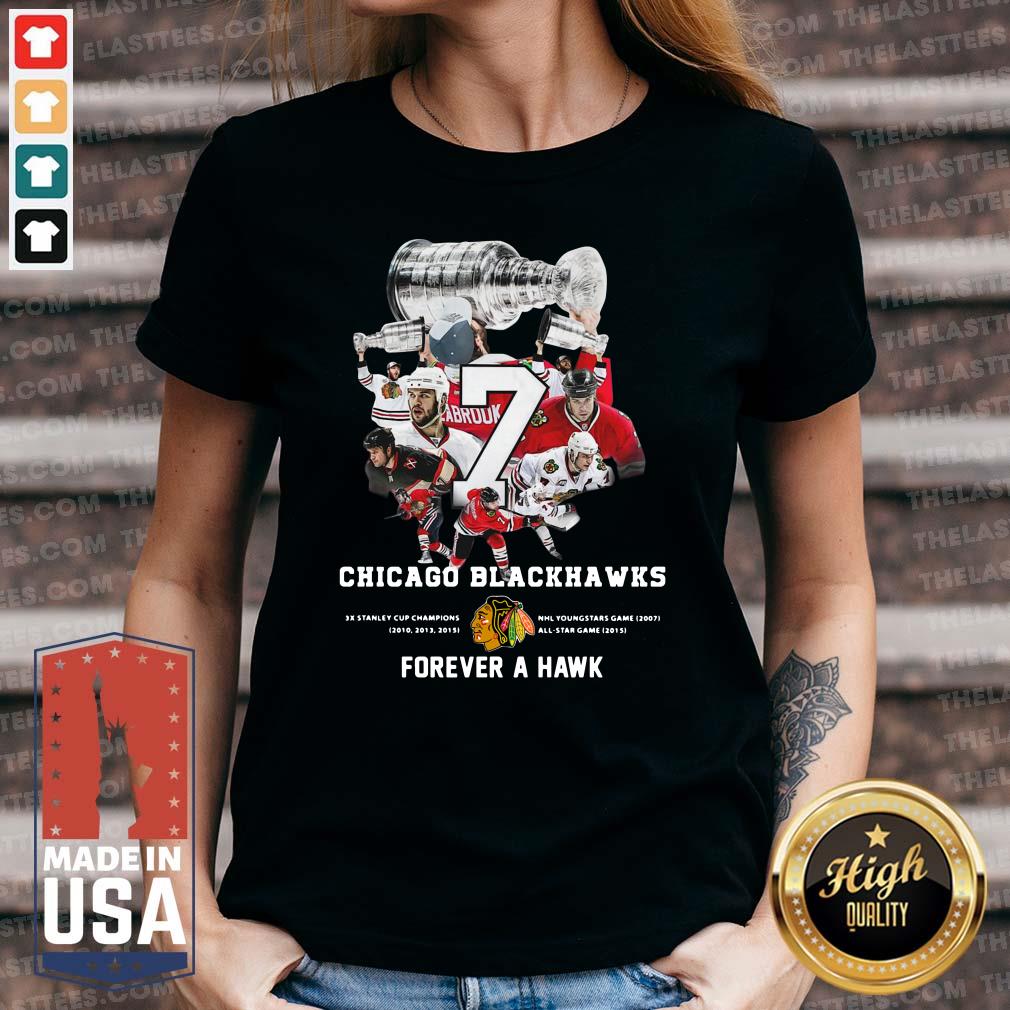 Official 7 Chicago Blackhawks Forever A Hawk Shirt - Image 4