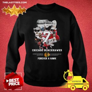 Alternative view of Official 7 Chicago Blackhawks Forever A Hawk Shirt