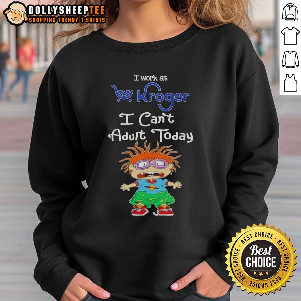 Pretty Chuckie Finster I Work At Kroger I Can't Adult Today T-Shirt - Image 5