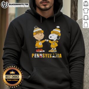 Alternative view of Cute Charlie Brown Fist Bump Snoopy Pennsylvania City Sports Pittsburgh Steelers X Penguins T-Shirt