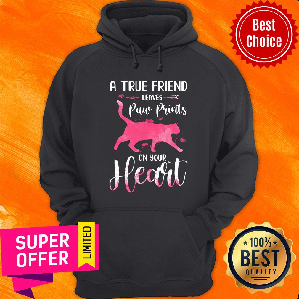 Awesome A True Friend Leaves Paw Prints On Your Heart Shirt - Image 2
