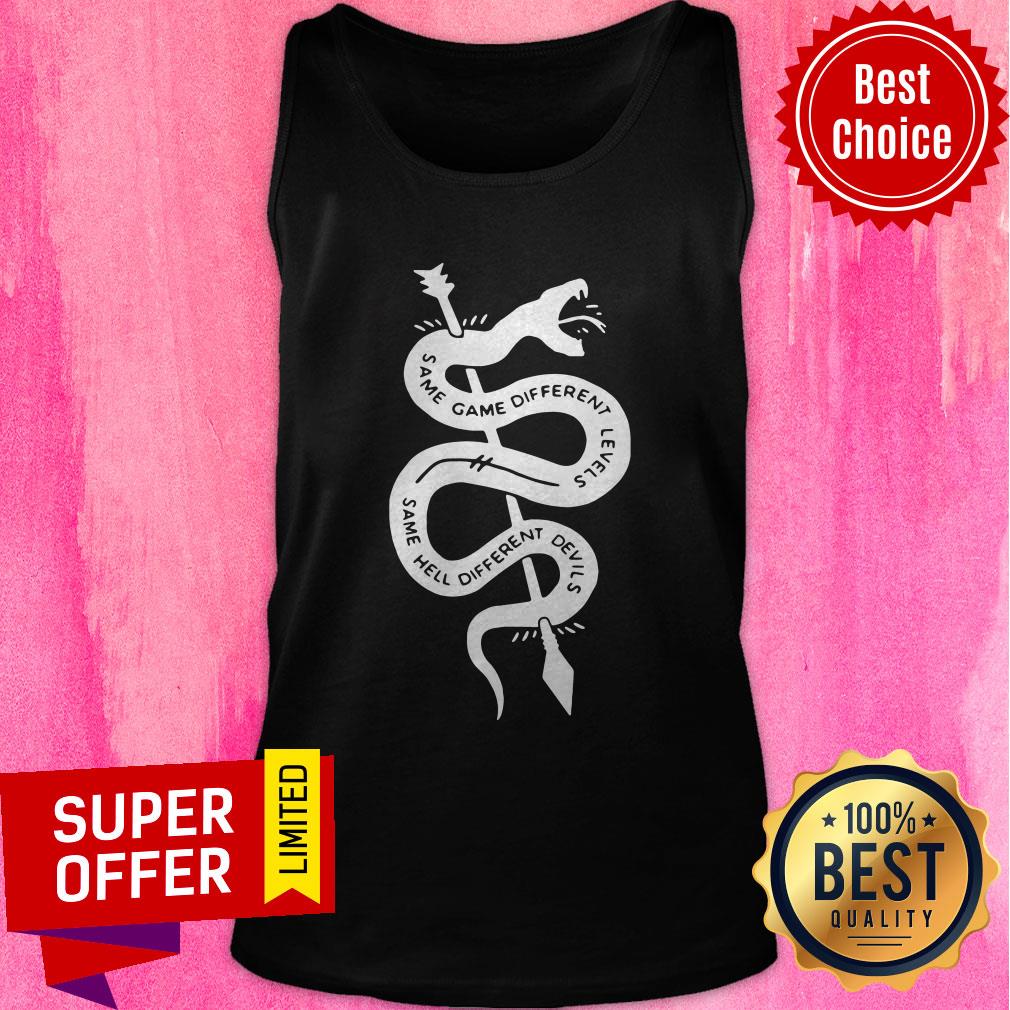 Funny Rock Same Game Different Levels Same Hell Different Devils Shirt - Image 3
