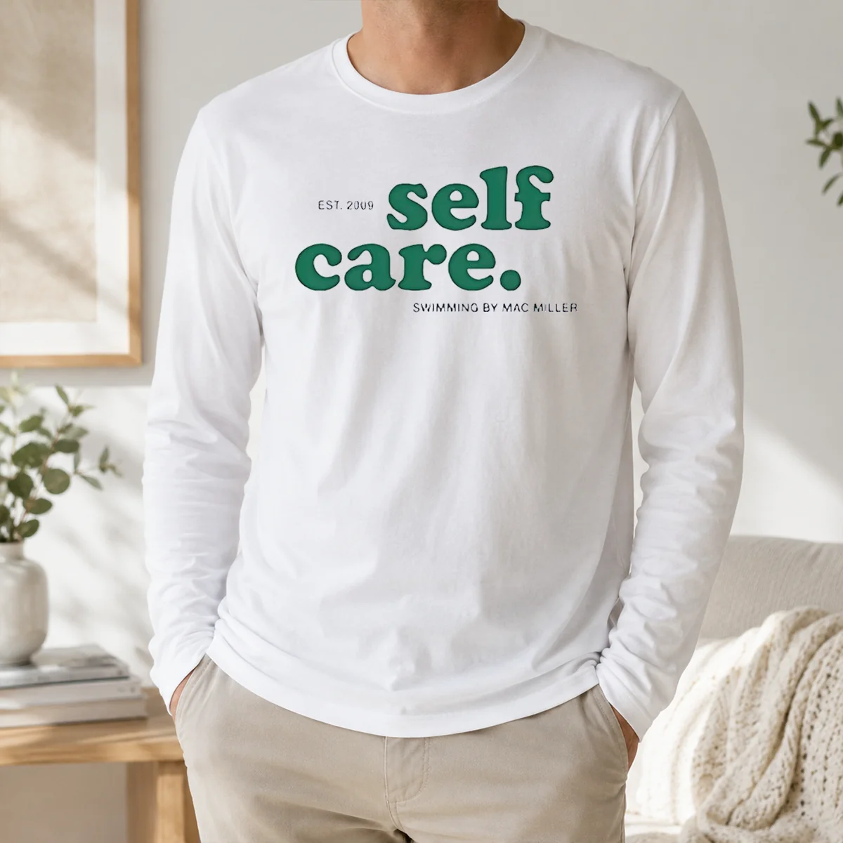 Official Self Care EST 2009 Swimming By Mac Miller Shirt - Image 5