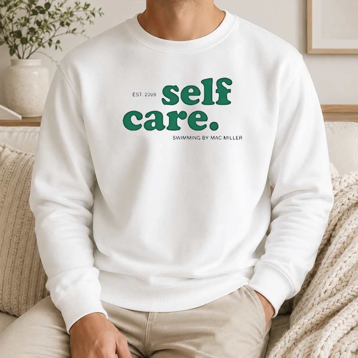 Official Self Care EST 2009 Swimming By Mac Miller Shirt - Image 7