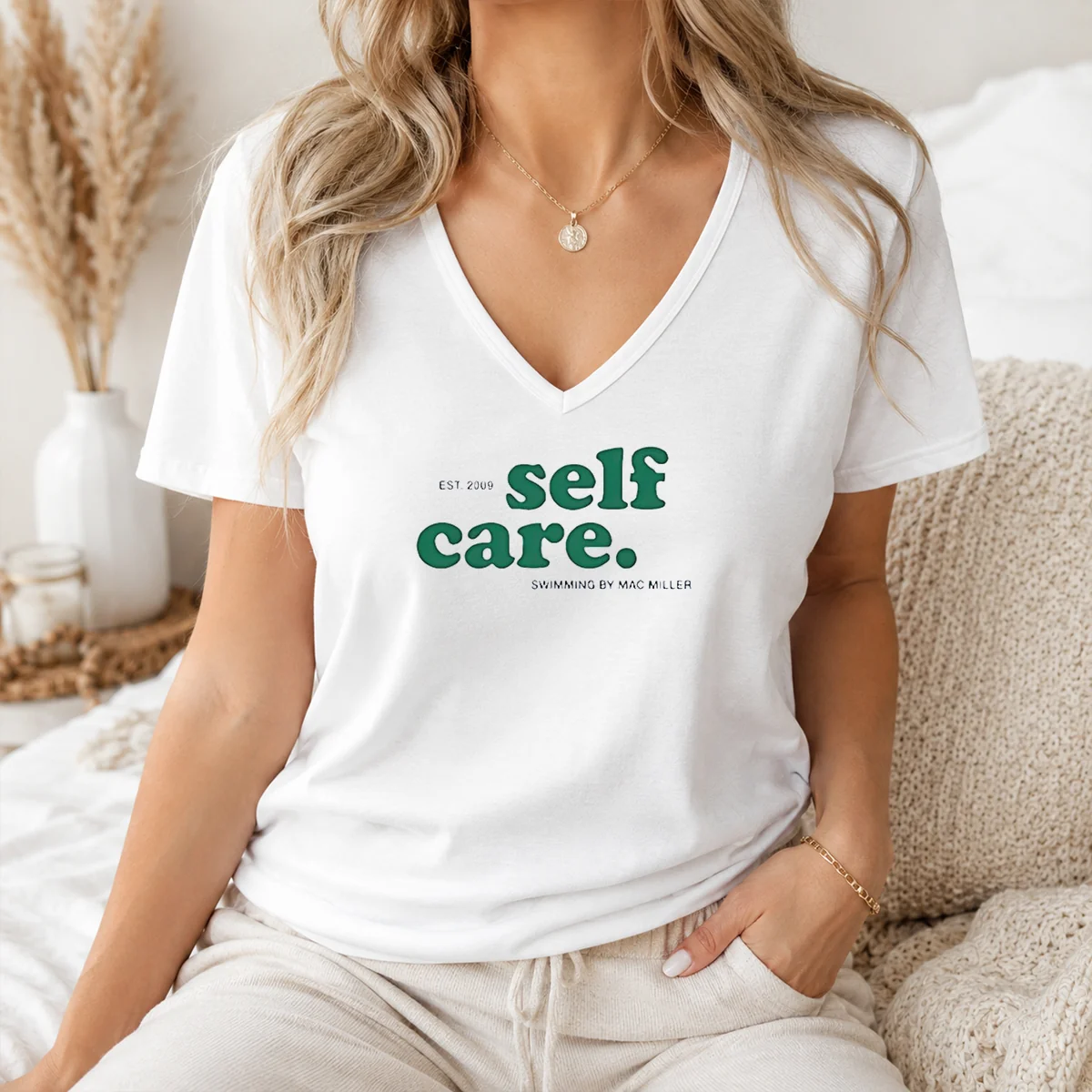 Official Self Care EST 2009 Swimming By Mac Miller Shirt - Image 2