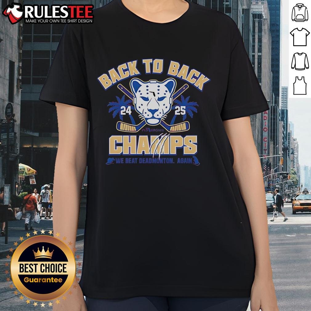 Awesome Back To Back Champ We Beat Deadmonton Again 2025 T-Shirt - Image 3