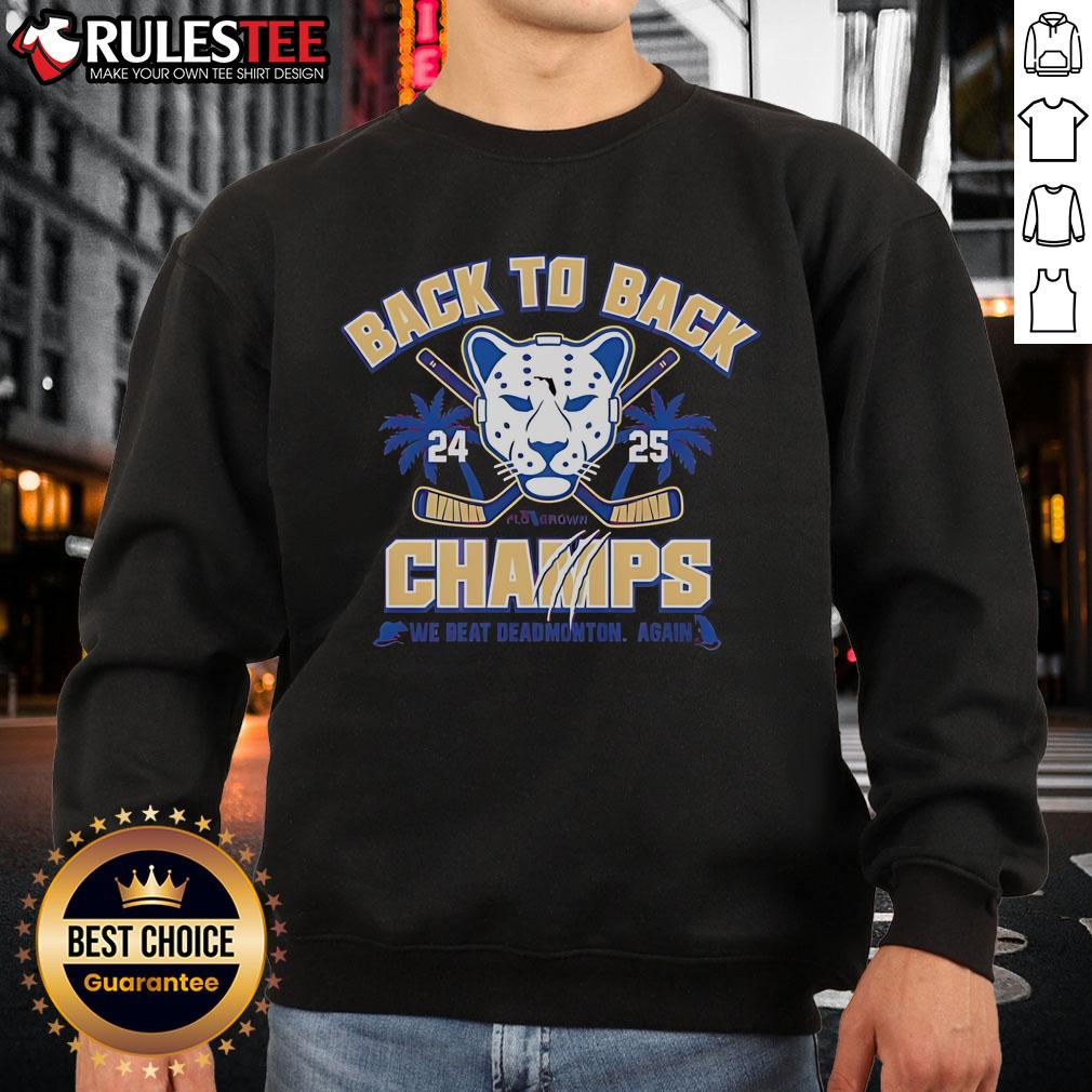 Awesome Back To Back Champ We Beat Deadmonton Again 2025 T-Shirt - Image 5