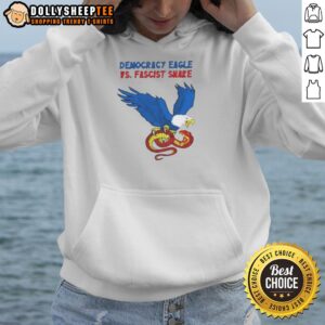 Alternative view of Happy Democracy Eagle Vs Fascist Snake T-Shirt