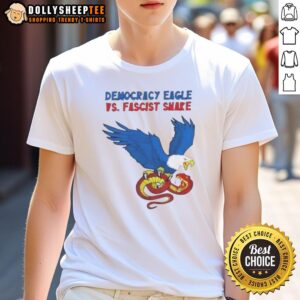 Happy Democracy Eagle Vs Fascist Snake T-Shirt