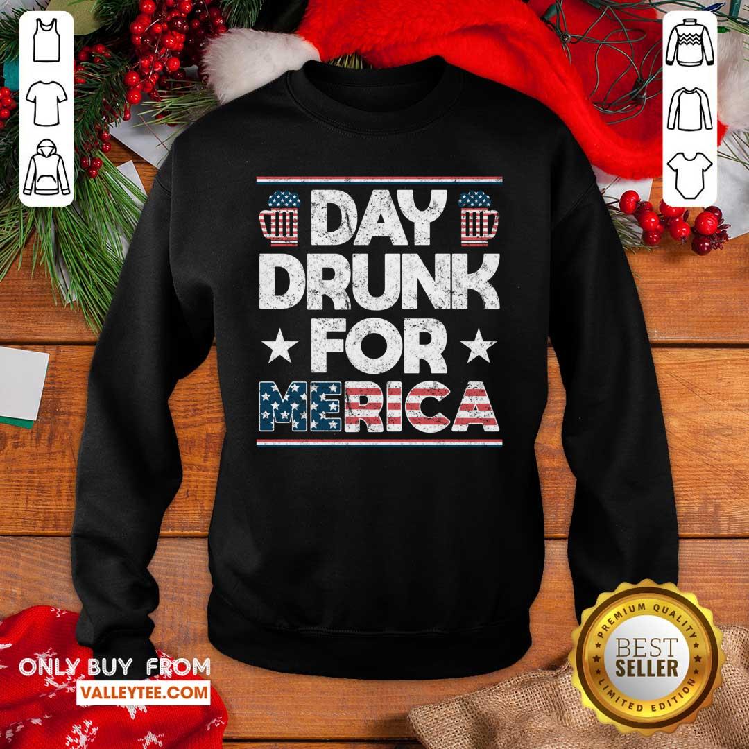 Day Drunk For Merica Shirt - Image 5