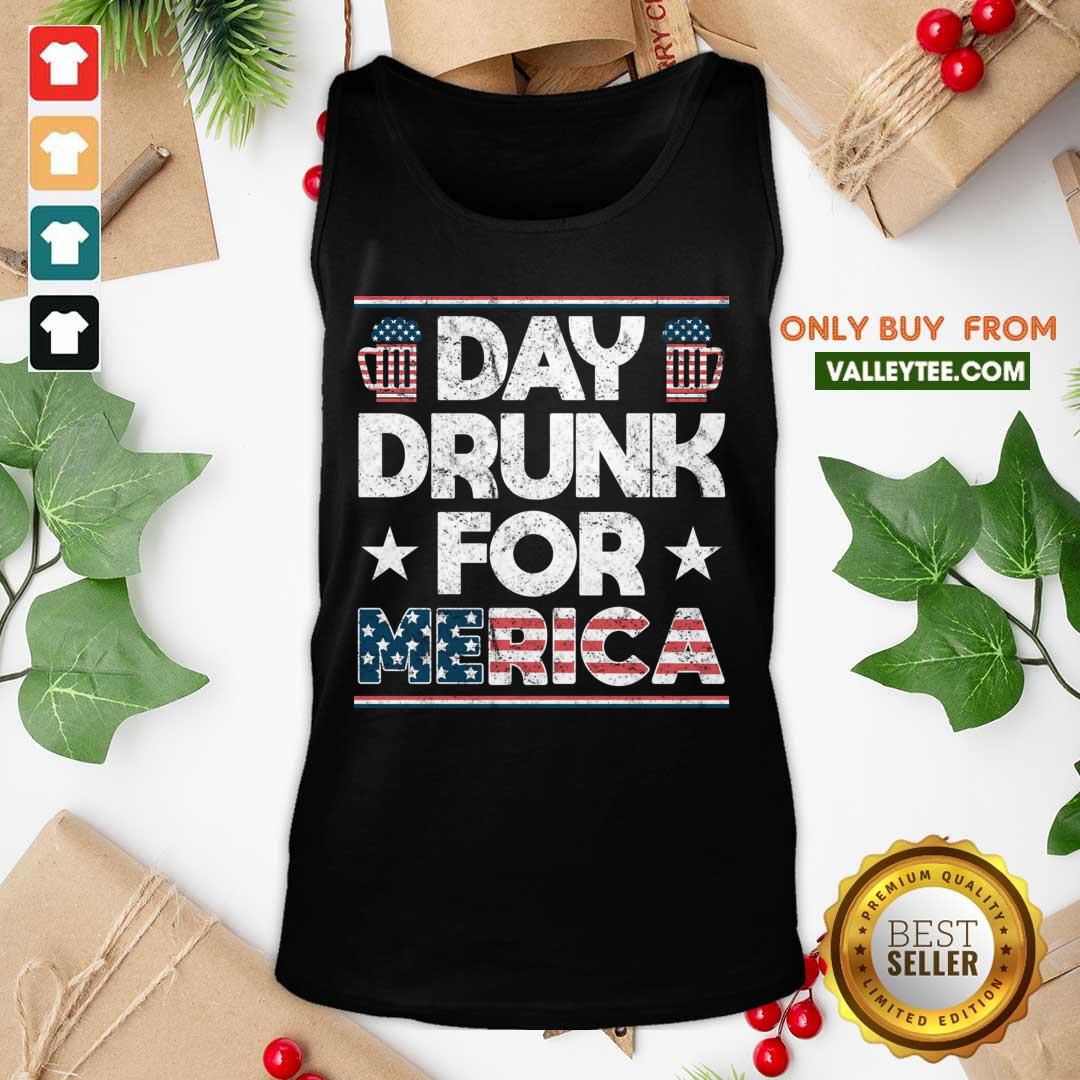 Day Drunk For Merica Shirt - Image 4