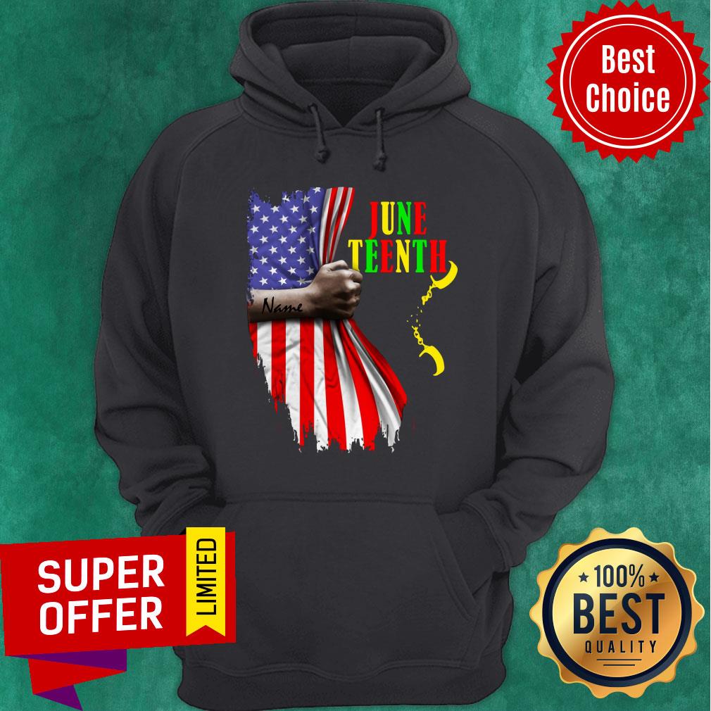 Name June Teenth American Flag Shirt - Image 5
