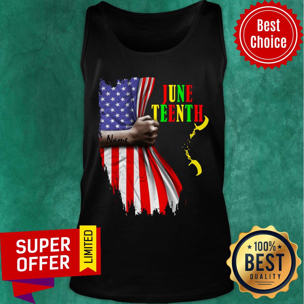 Name June Teenth American Flag Shirt - Image 3