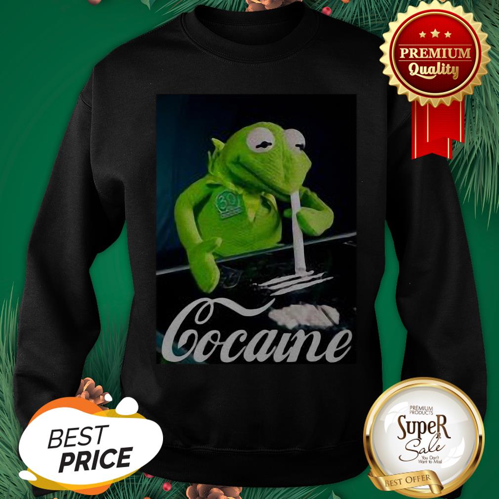 Official Kermit The Frog Snorting Crack Cocaine Shirt - Image 4