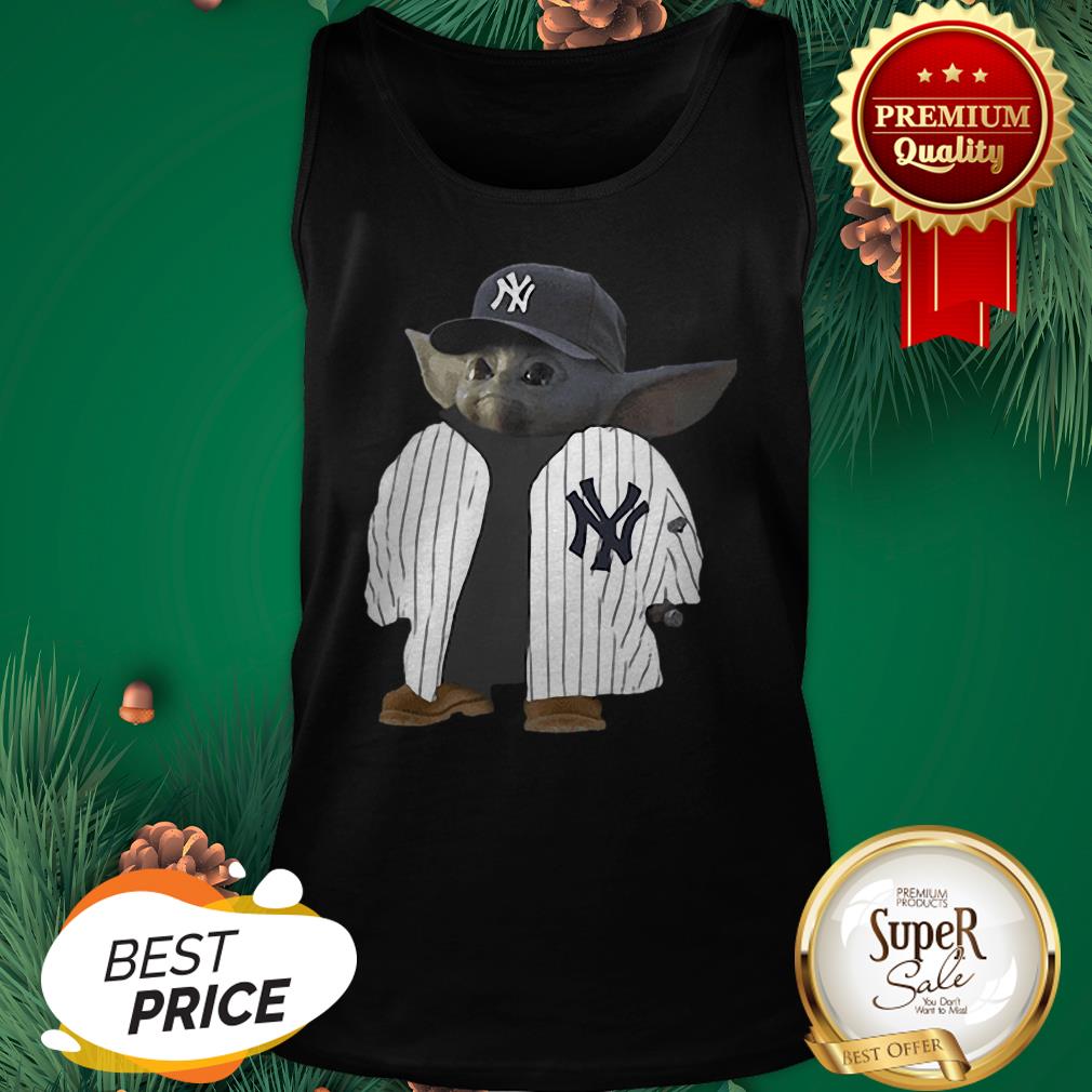 Official New York Yankee Baby Yoda Shirt - Image 3