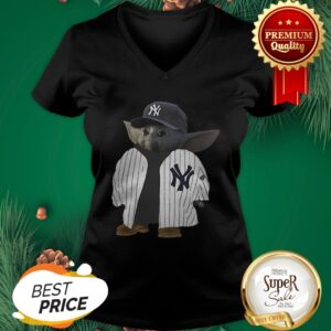 Alternative view of Official New York Yankee Baby Yoda Shirt