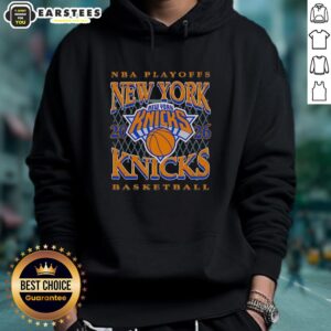 Alternative view of Pretty New York Knicks Basketball Nba Playoffs 2026 Retro Hoop T-Shirt