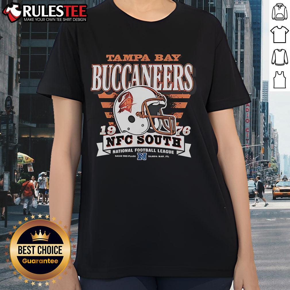 Official Tampa Bay Buccaneers NFC South 1976 Helmet T-Shirt - Image 3