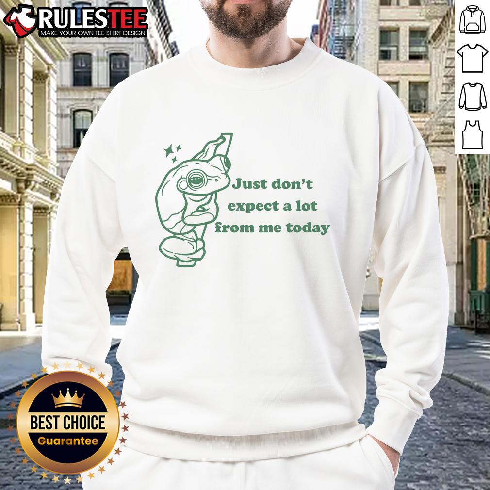 Pretty Just Don't Expect A Lot From Me Today Frog T-Shirt - Image 5