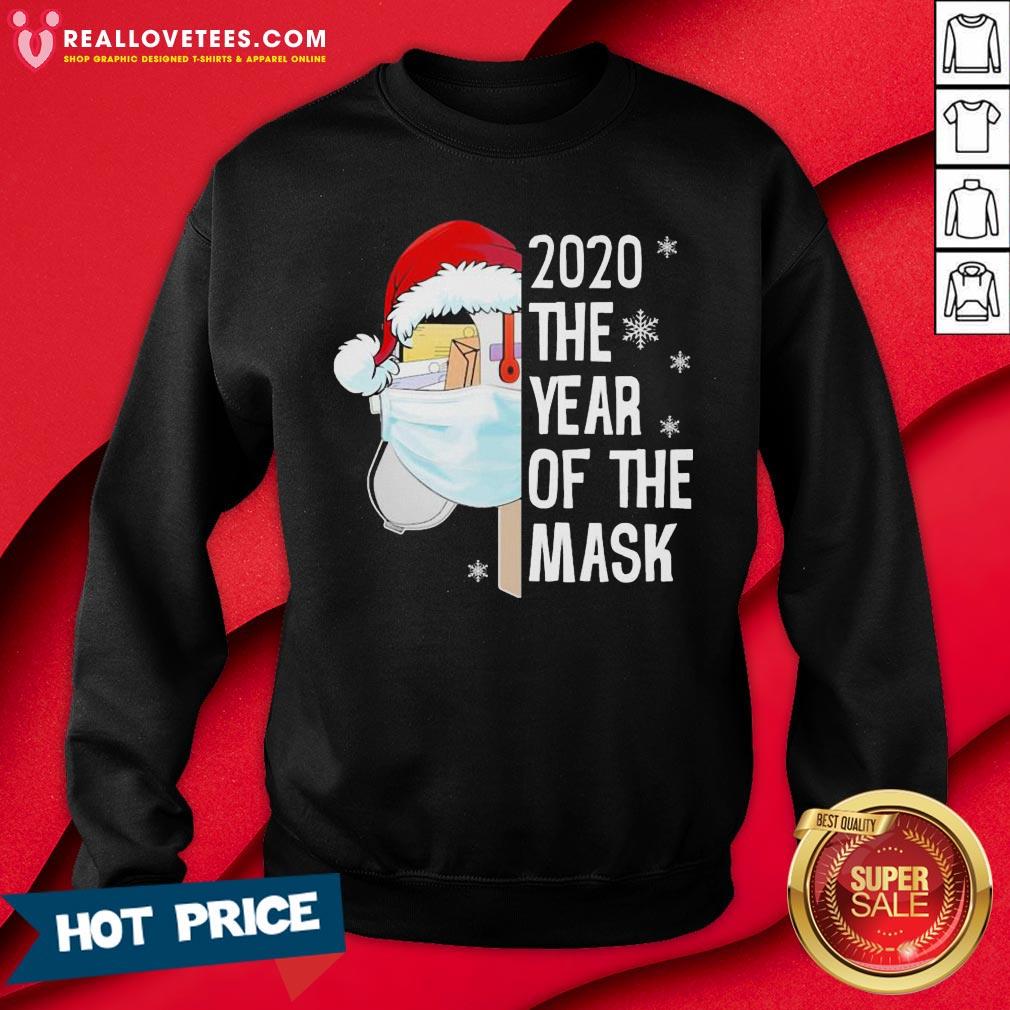 Nice Mailbox Santa 2020 The Years Of The Mask Christmas Shirt - Image 3
