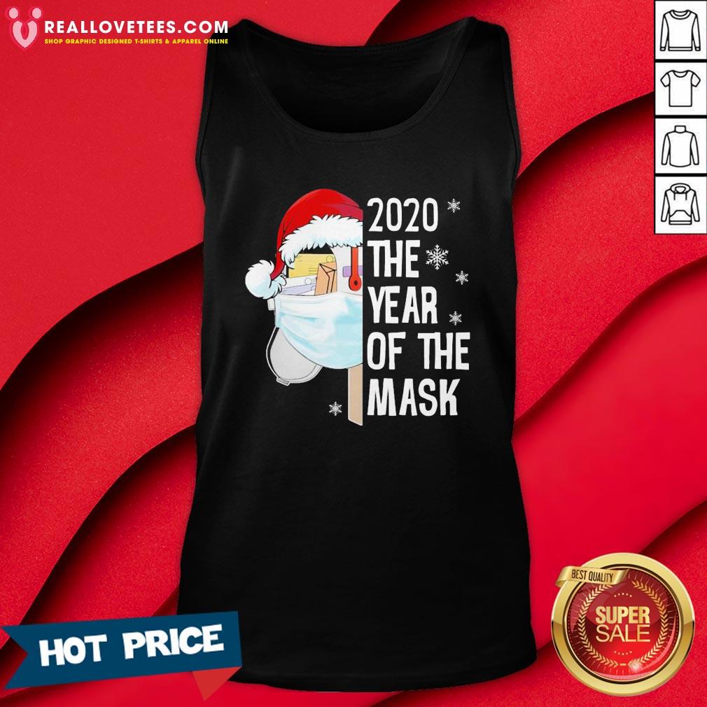 Nice Mailbox Santa 2020 The Years Of The Mask Christmas Shirt - Image 2