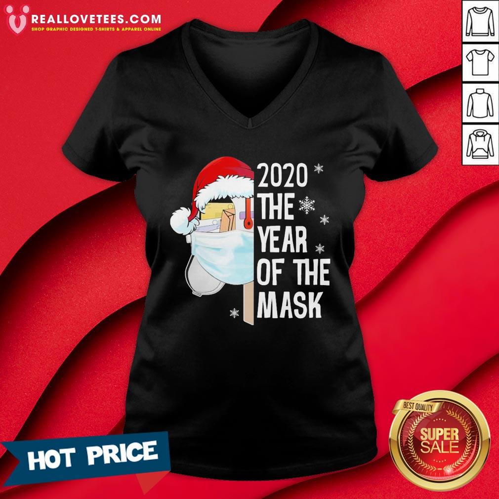Nice Mailbox Santa 2020 The Years Of The Mask Christmas Shirt - Image 5