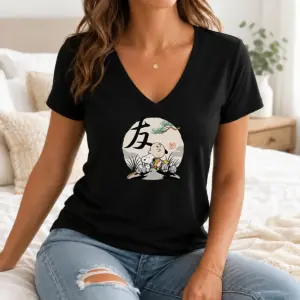 Alternative view of Good Peanuts Charlie Brown Friends Japan Mens Shirt