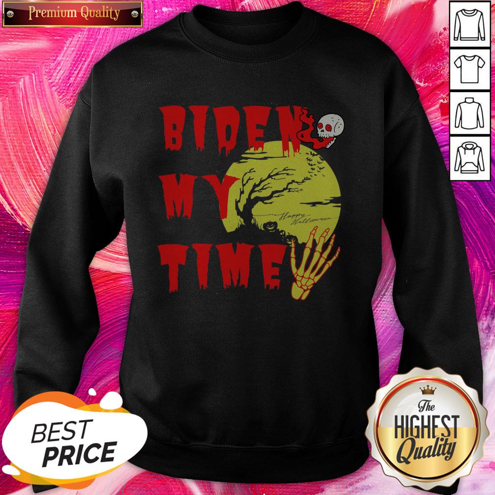Happy Halloween Biden Skull My Time Shirt - Image 4