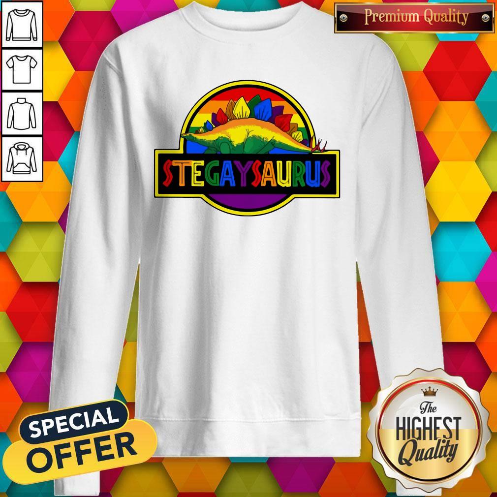 Nice LGBT Stegaysaurus Shirt - Image 4