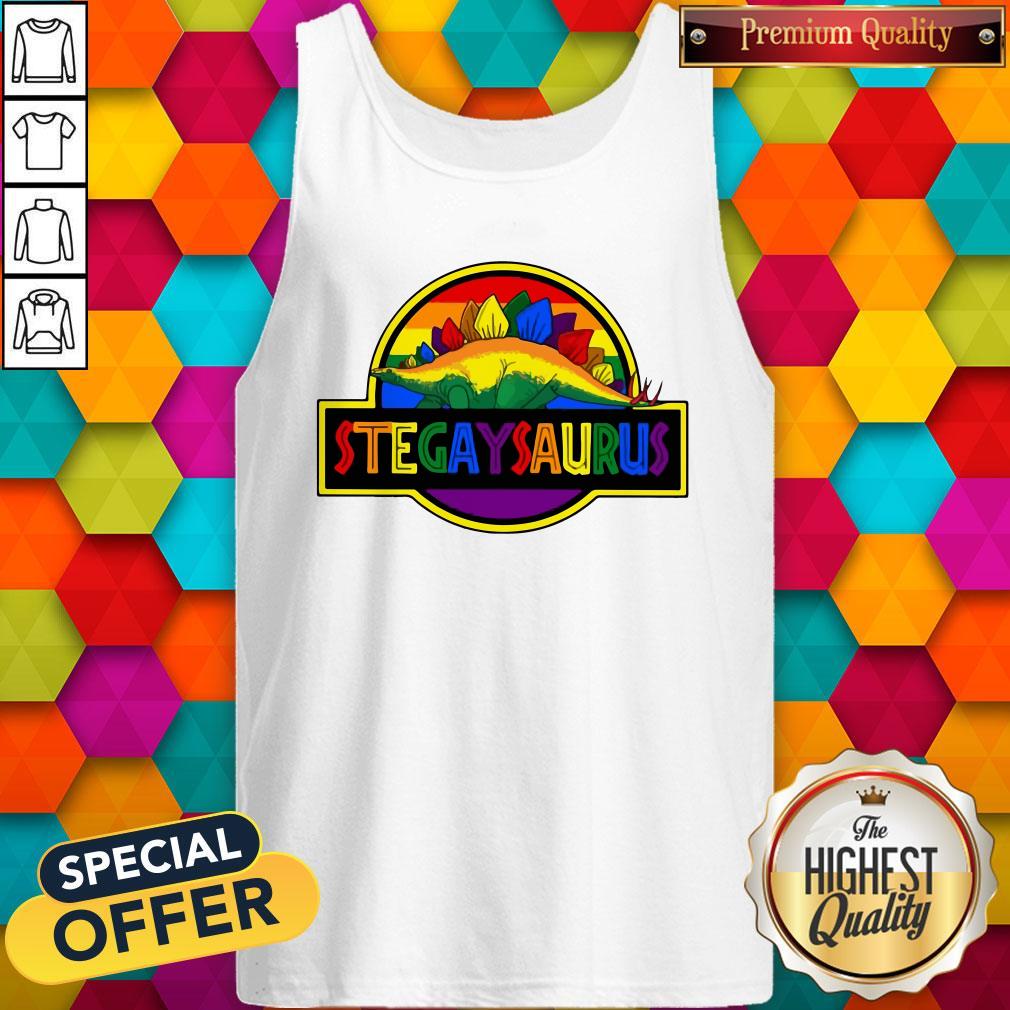 Nice LGBT Stegaysaurus Shirt - Image 3