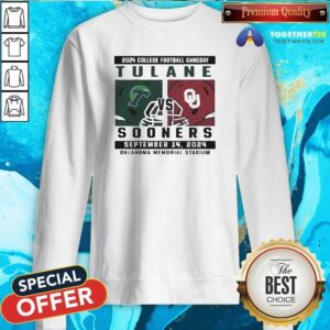 Alternative view of Original Oklahoma Sooners Vs Tulane Gameday September 14 2024 T-Shirt