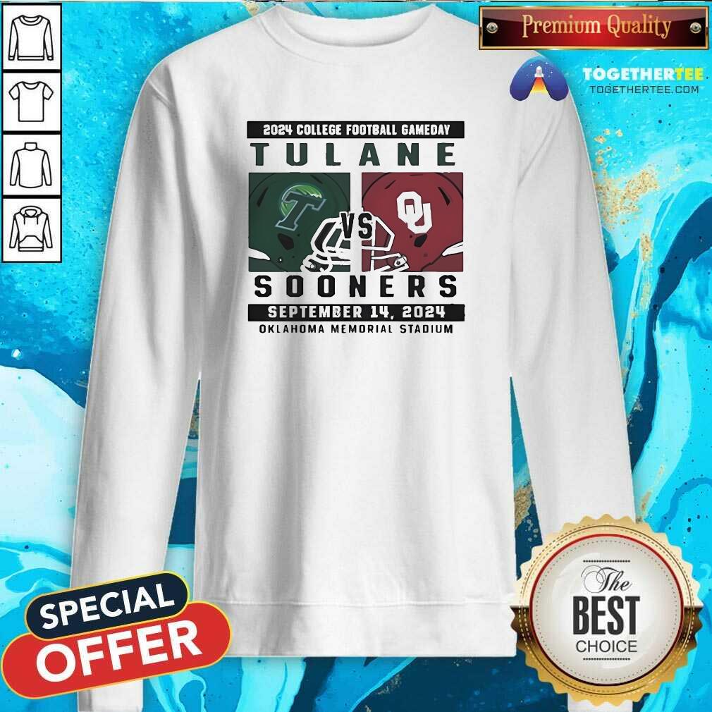 Original Oklahoma Sooners Vs Tulane Gameday September 14 2024 T-Shirt - Image 2