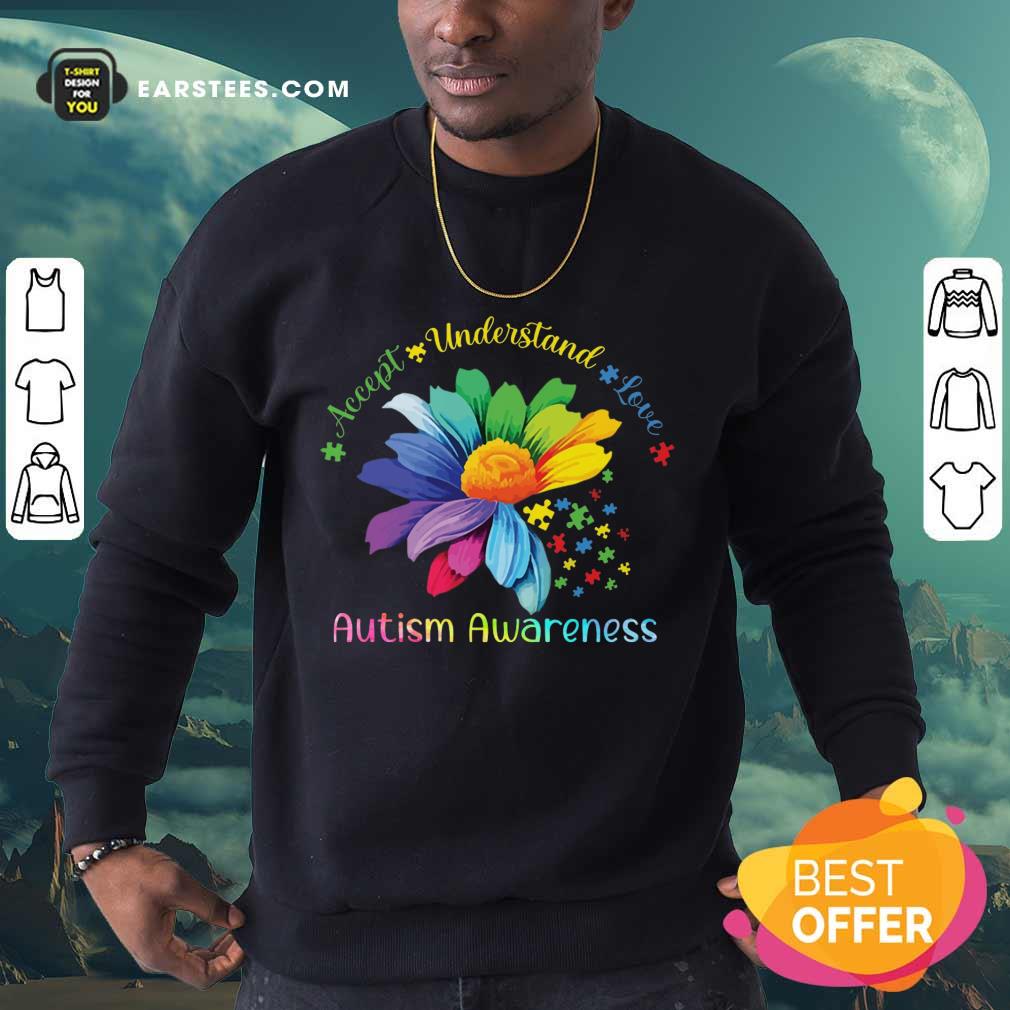Hot Accept Understand Love Autism Awareness Shirt - Image 3