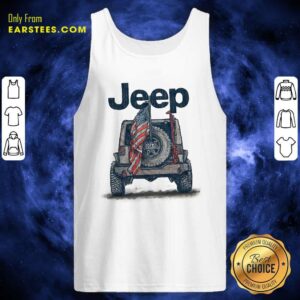 Alternative view of Top Jeep American Flag Shirt