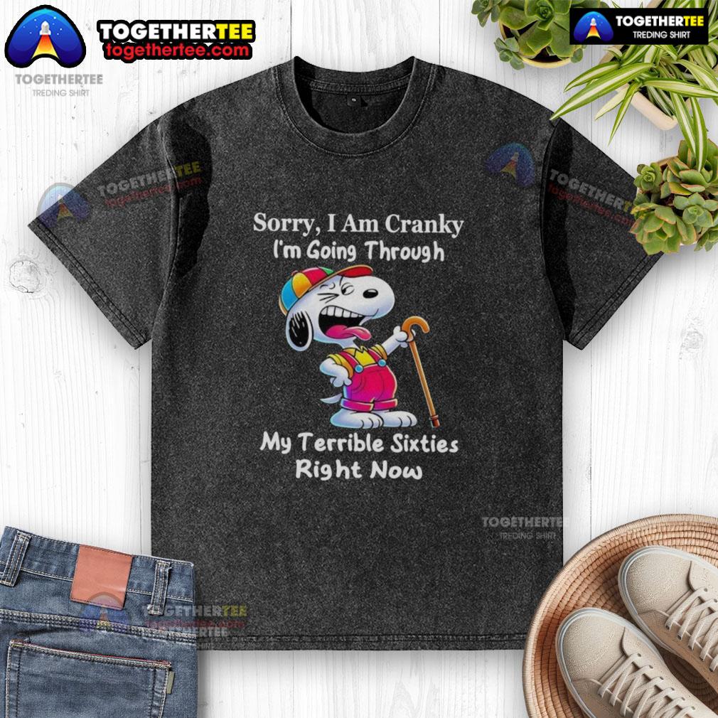 Good Snoopy Sorry I Am Cranky I'm Going Through My Terrible Sixties Right Now T-Shirt - Image 6