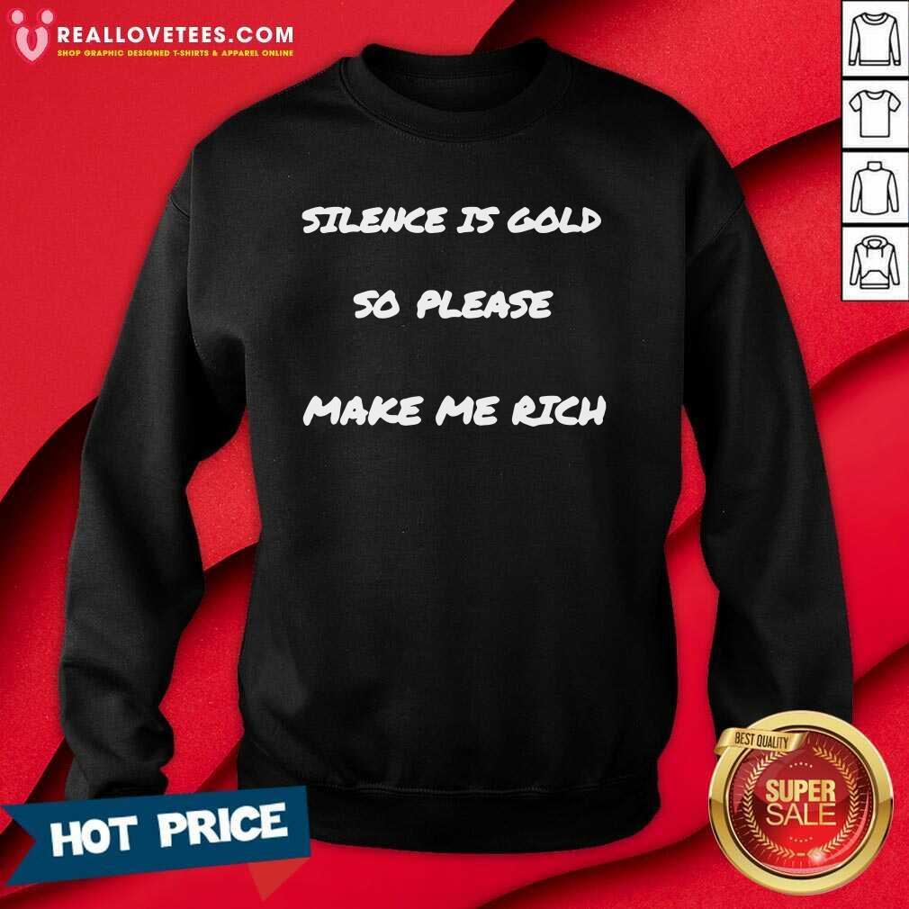 Official Silence Is Gold Fun Sarcastic Shirt - Image 3
