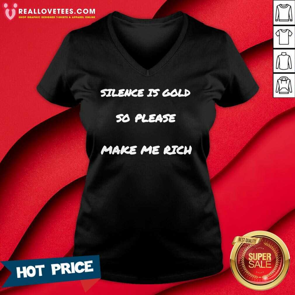 Official Silence Is Gold Fun Sarcastic Shirt - Image 5