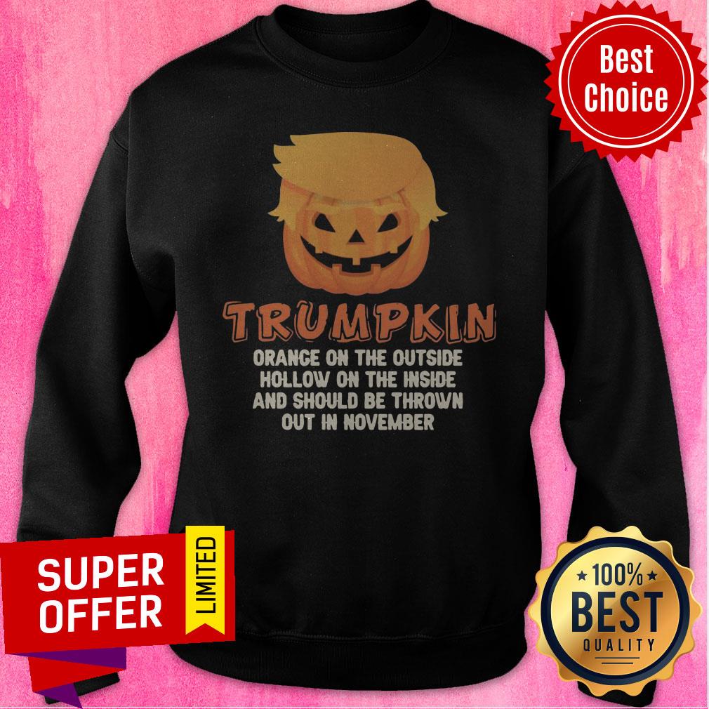 Premium Donald Trump Face Trumpkin Halloween Shirt - Image 2