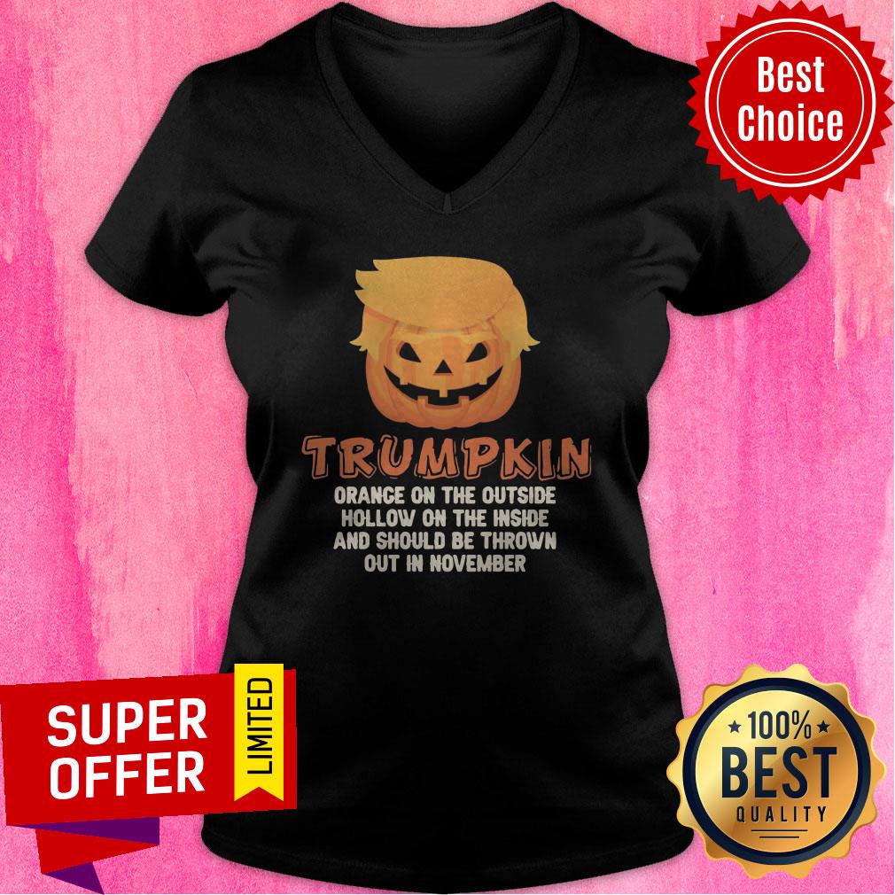Premium Donald Trump Face Trumpkin Halloween Shirt - Image 4