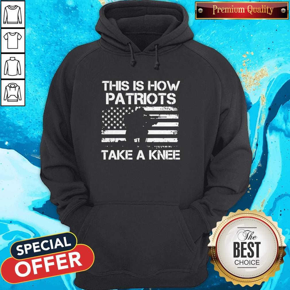 Official This Is How Patriots Take A Knee American Flag Shirt - Image 5