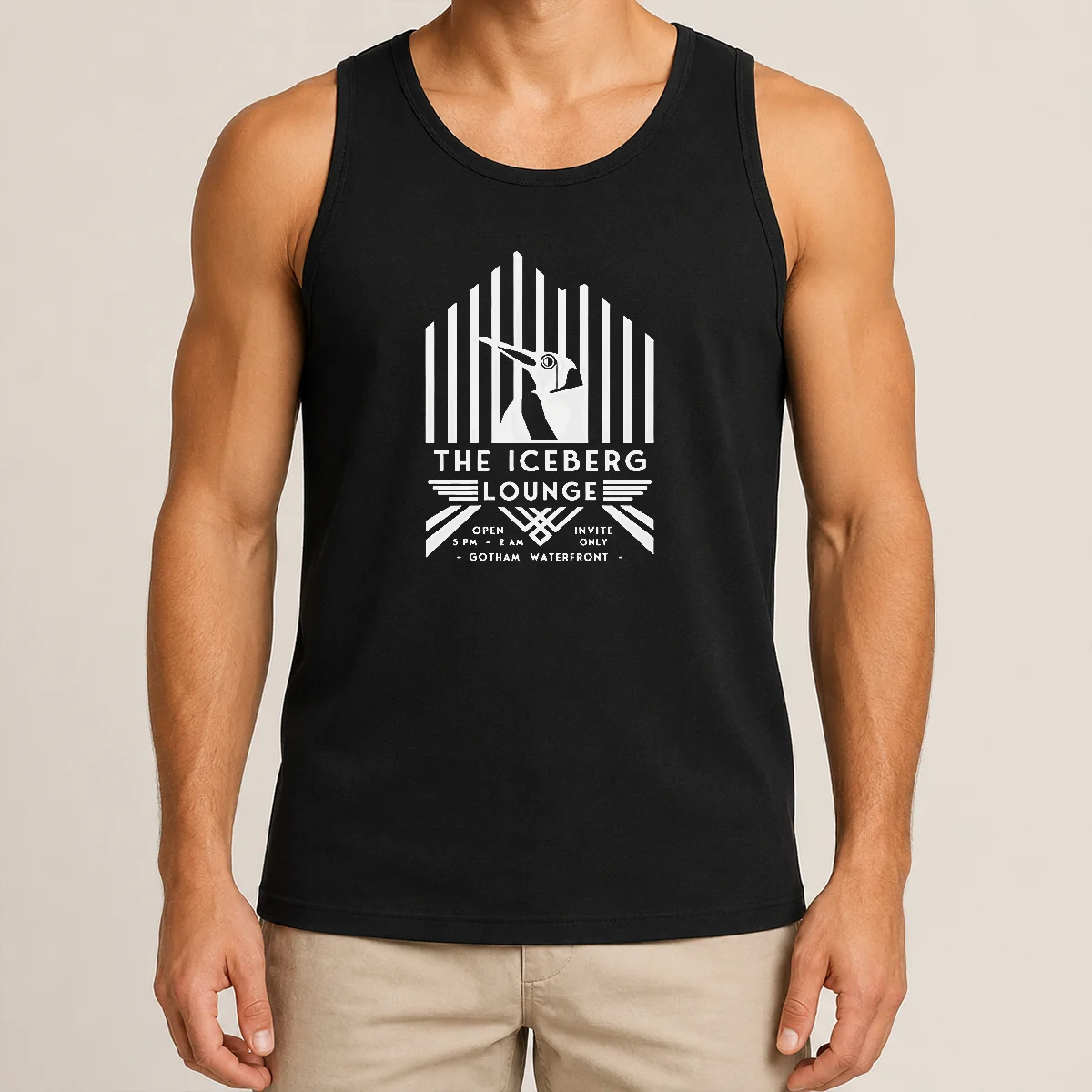 Pretty Good Penguin The Iceberg Lounge Open Invite Gotham Waterfront Shirt - Image 3