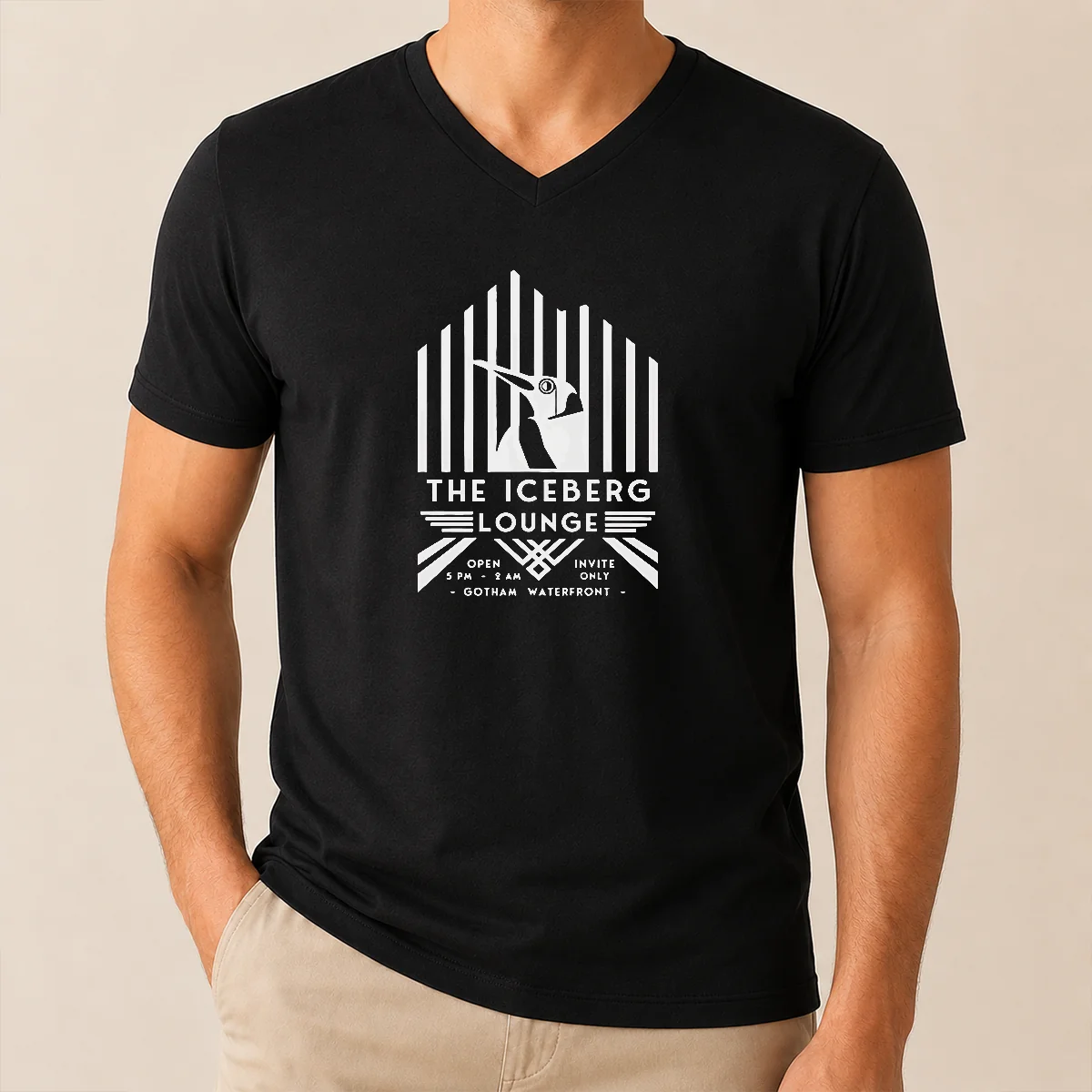 Pretty Good Penguin The Iceberg Lounge Open Invite Gotham Waterfront Shirt - Image 2