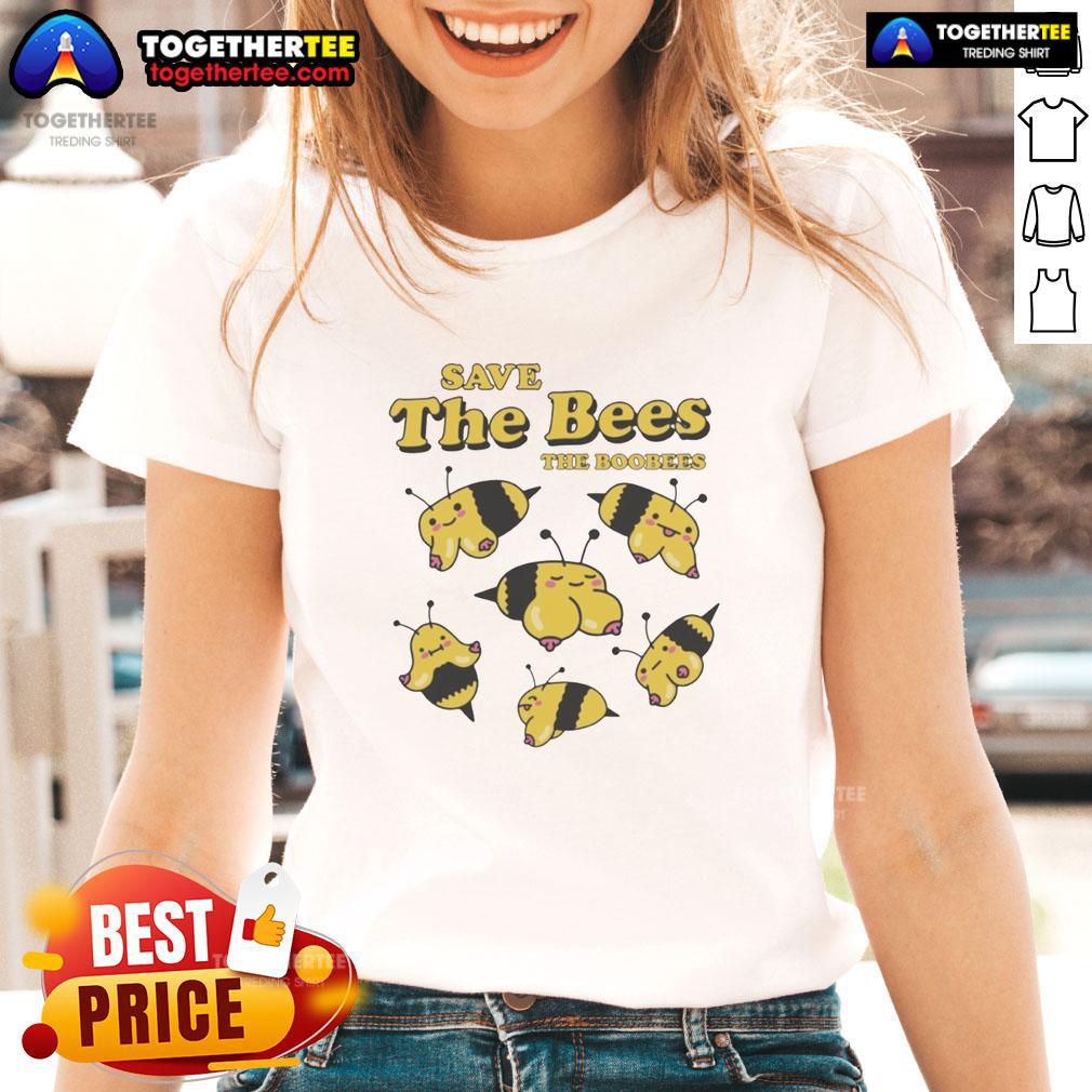 Awesome Save The Bees Boobees T-Shirt - Image 3