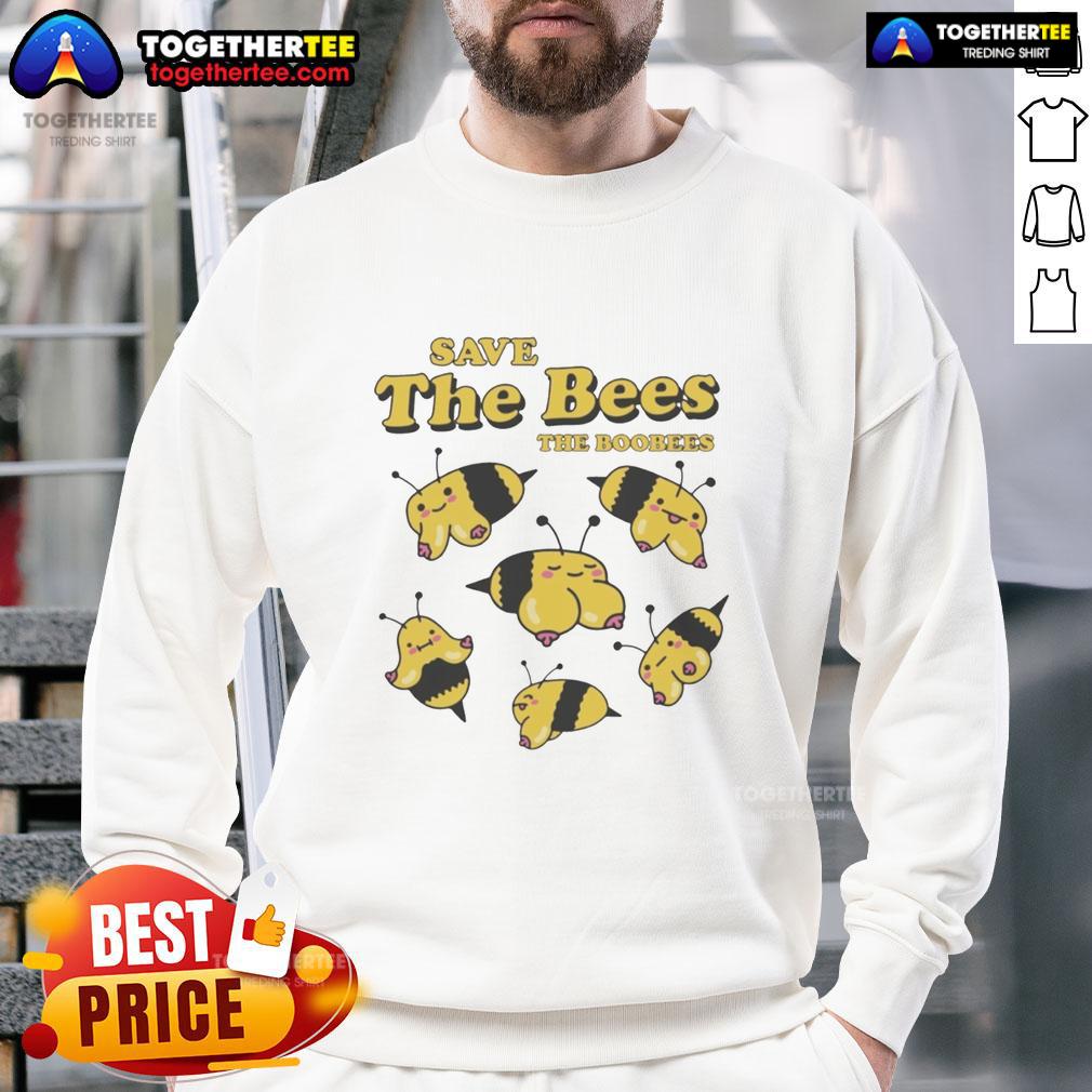 Awesome Save The Bees Boobees T-Shirt - Image 5