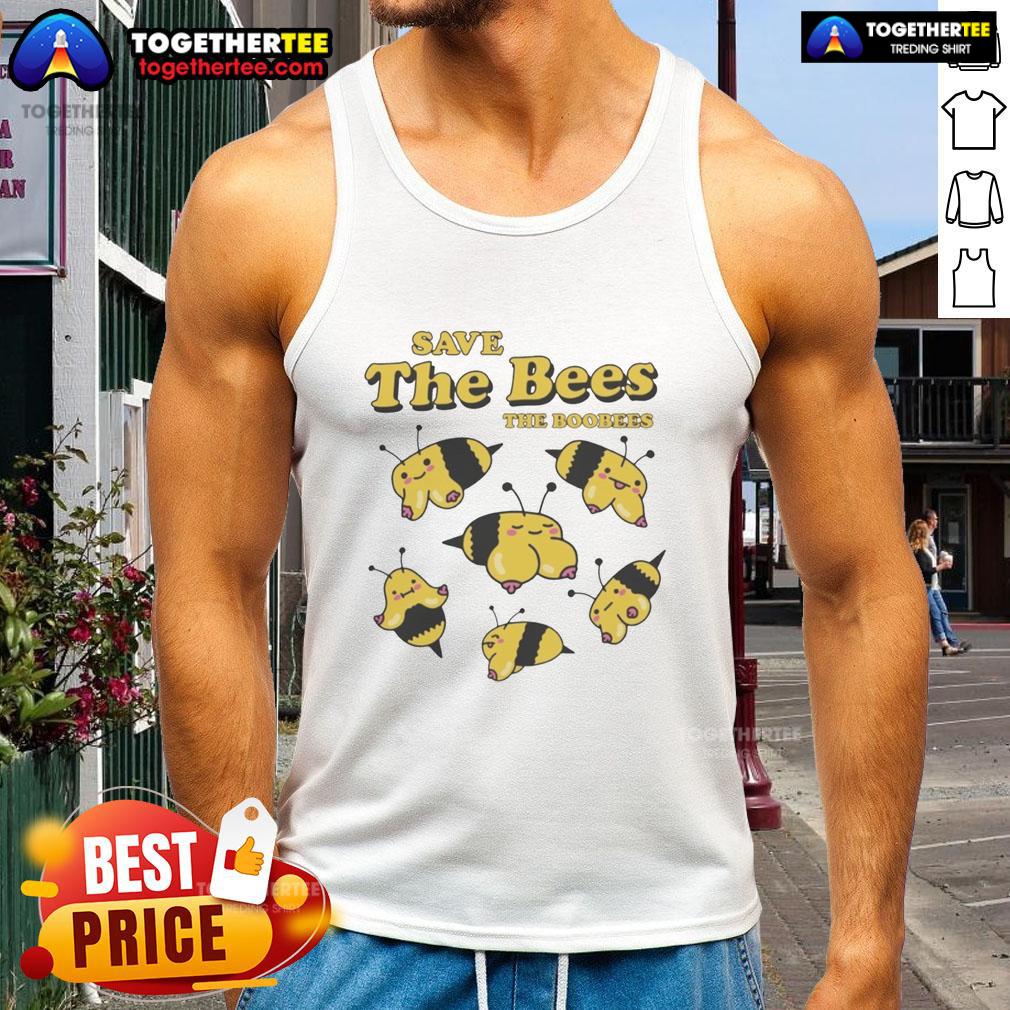 Awesome Save The Bees Boobees T-Shirt - Image 4