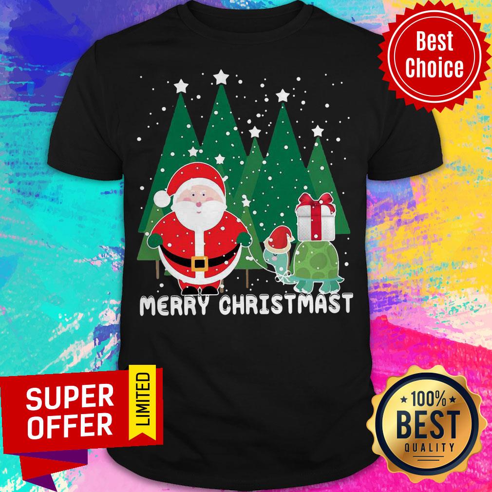 Awesome Santa And Turtles Merry Christmas Shirt