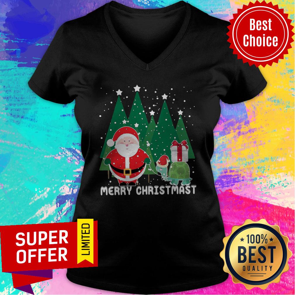 Awesome Santa And Turtles Merry Christmas Shirt - Image 3